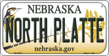 North Platte Nebraska Novelty Metal Bicycle Plate BP-10577