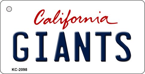 KC-2098 Giants California State License Plate Key Chain - 3.5 x 2 in.