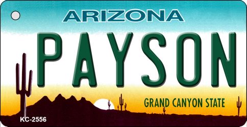 KC-2556 Payson Arizona State License Plate Key Chain - 1.5 x 3 in.