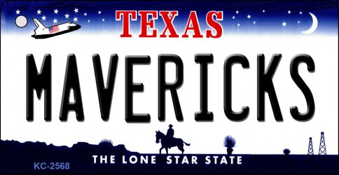 KC-2568 Mavericks Texas State License Plate Key Chain - 3.5 x 2 in.