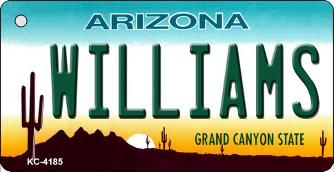 KC-4185 Williams Arizona State License Plate Key Chain - 17 x 4.5 in.