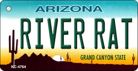 KC-4764 River Rat Arizona State License Plate Key Chain - 17 x 4.5 in.