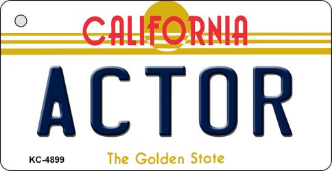 KC-4899 Actor California State License Plate Key Chain - 17 x 4.5 in.