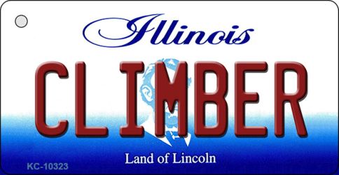 KC-10323 Climber Illinois State License Plate Key Chain - 9 x 12 in.