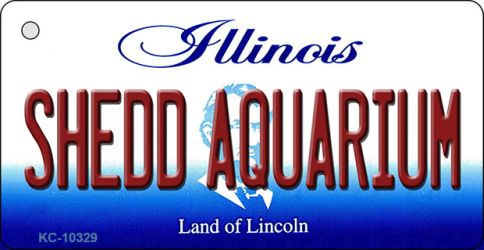 KC-10329 Shedd Aquarium Illinois State License Plate Key Chain - 9 x 12 in.
