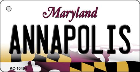KC-10464 Annapolis Maryland State License Plate Key Chain - 9 x 12 in.