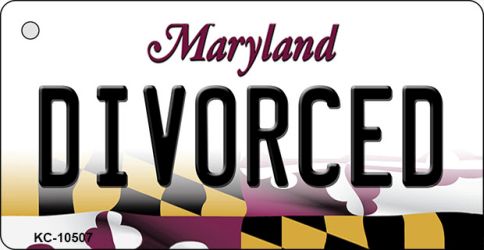 KC-10507 Divorced Maryland State License Plate Key Chain - 9 x 12 in.