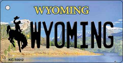 KC-10512 Wyoming State License Plate Key Chain - 9 x 12 in.