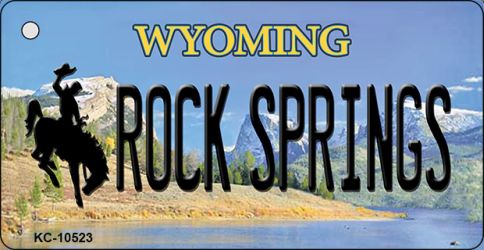 KC-10523 Rock Spring Wyoming State License Plate Key Chain - 9 x 12 in.