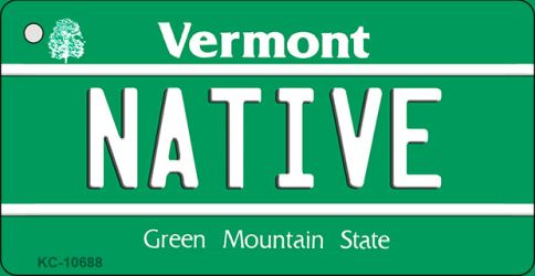 KC-10688 Native Vermont License Plate Novelty Key Chain - 9 x 12 in.