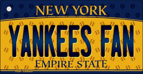 KC-10803 Yankees Fan New York State License Plate Key Chain - 1 x 2 in -  Smart Blonde