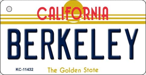 KC-11432 Berkeley California Novelty Metal Key Chain - 7 x 4 in -  Smart Blonde