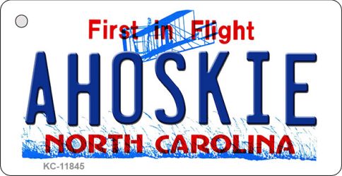 KC-11845 Ahoskie North Carolina Novelty Metal Key Chain - 7 x 4 in -  Smart Blonde