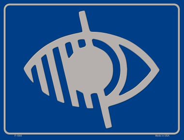 P-1800 Visually Impaired Parking Sign - 7 x 4 in.