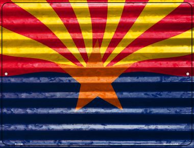 P-2308 Arizona Flag Novelty Parking Sign - 4 x 7 in.