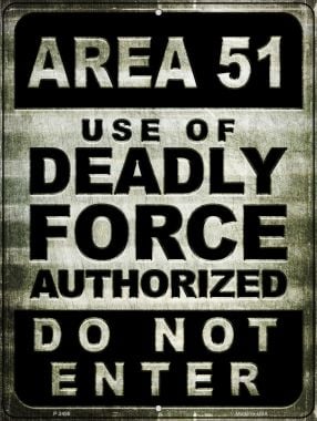 P-2498 Area 51 Novelty Metal Parking Sign - 7 x 4 in -  Smart Blonde