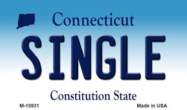 M-10931 Single Connecticut State License Plate Magnet - 1.5 x 2 in.