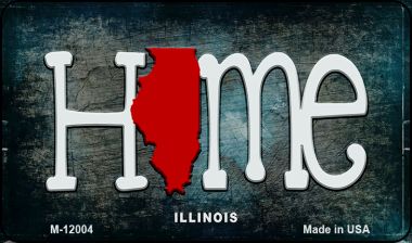 M-12004 Illinois Home State Outline Novelty Magnet - 1 x 2 in -  Smart Blonde