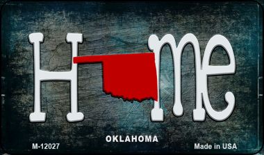 M-12027 Oklahoma Home State Outline Novelty Magnet - 1 x 2 in -  Smart Blonde