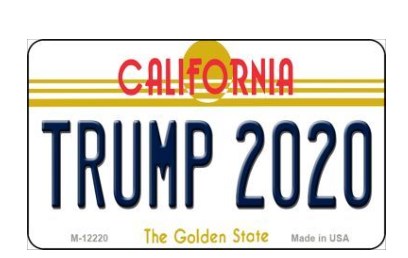 M-12220 Trump 2020 California Novelty Metal Magnet - 12 x 18 in -  Smart Blonde