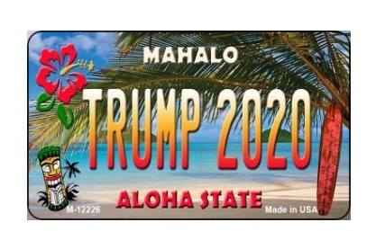 M-12226 Trump 2020 Hawaii Novelty Metal Magnet - 12 x 18 in -  Smart Blonde