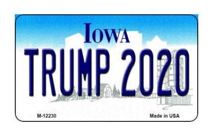 M-12230 Trump 2020 Iowa Novelty Metal Magnet - 12 x 18 in -  Smart Blonde