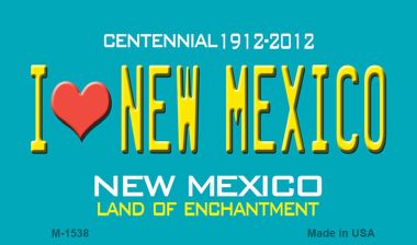 M-1538 I Love New Mexico Novelty Magnet - 12 x 18 in.
