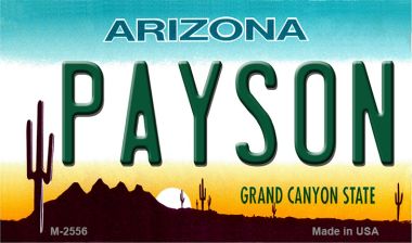 M-2556 Payson Arizona State License Plate Magnet - 3.5 x 2 in.