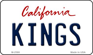 M-2588 Kings California State License Plate Magnet - 3.5 x 2 in.