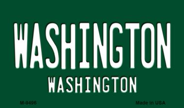 SMART BLONDE Washington Vintage Washington State License Plate Tag Magnet M-9496