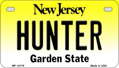 Hunter New Jersey Novelty Metal Motorcycle Plate MP-10176