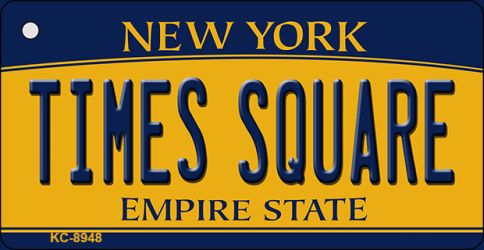 KC-8948 Times Square New York State License Plate Key Chain - 1 x 2 in.