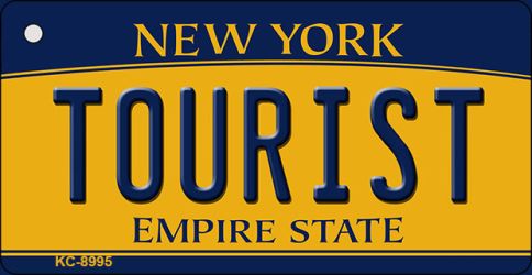 KC-8995 Tourist New York State License Plate Key Chain - 1 x 2 in.
