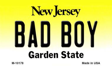 M-10178 Bad Boy New Jersey State License Plate Magnet - 1 x 2 in.