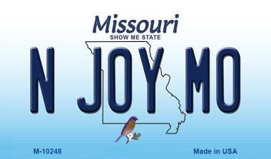 M-10248 N Joy MO Missouri State License Plate Magnet - 1 x 2 in.