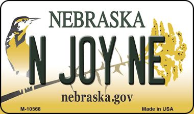 M-10568 N Joy NE State License Plate Magnet - 6 x 12 in.