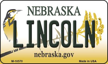 M-10570 Lincoln Nebraska State License Plate Magnet - 6 x 12 in.