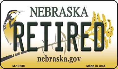 M-10588 Retired Nebraska State License Plate Magnet - 6 x 12 in.
