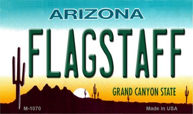 Flagstaff Arizona State License Plate Magnet - 6 x 12 in.