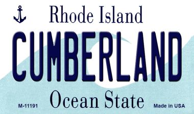 M-11191 Cumberland Rhode Island State License Plate Novelty Magnet - 3.5 x 2 in.
