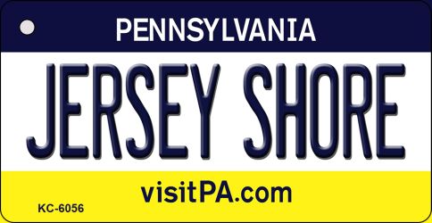KC-6056 Jersey Shore Pennsylvania State License Plate Key Chain - 3 x 6 in.