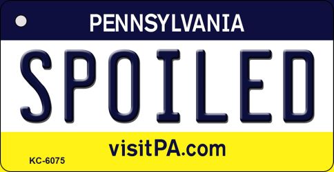 KC-6075 Spoiled Pennsylvania State License Plate Key Chain - 3 x 6 in.