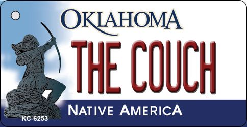 KC-6253 The Couch Oklahoma State License Plate Novelty Key Chain - 3 x 6 in.