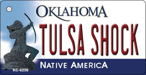 KC-6258 Tulsa Shock Oklahoma State License Plate Novelty Key Chain - 3 x 6 in.