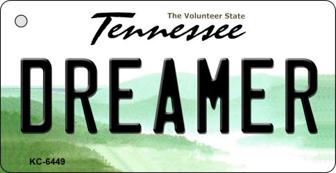 KC-6449 Dreamer Tennessee License Plate Key Chain - 3 x 6 in.