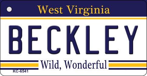 KC-6541 Beckley West Virginia License Plate Key Chain - 3 x 6 in.