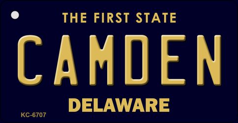 KC-6707 Camden Delaware State License Plate Key Chain - 3 x 6 in.