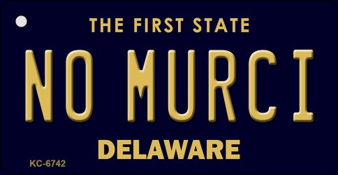 KC-6742 No Murci Delaware State License Plate Key Chain - 3 x 6 in.