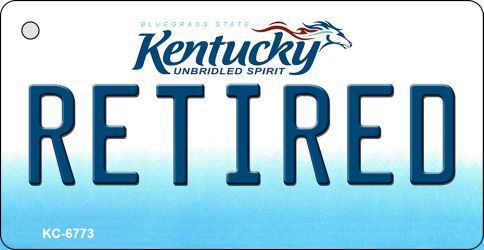 KC-6773 Retired Kentucky State License Plate Novelty Key Chain - 3 x 6 in -  Smart Blonde