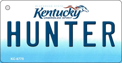 KC-6775 Hunter Kentucky State License Plate Novelty Key Chain - 3 x 6 in.